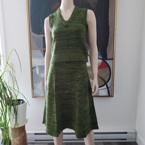 Vintage | Skirt and Sweater Vest Set